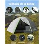 Gysrevi Tente de Camping 2-3 Personnes Tente dôme Facile à Installer Camping Tente Imperméable et Ventilée, pour Outdoor Camping