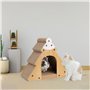 FUKUMARU Griffoir pour chat, lit en carton, griffoir vertical et horizontal, chaise longue confortable comme tunnel et canapé, s