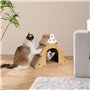 FUKUMARU Griffoir pour chat, lit en carton, griffoir vertical et horizontal, chaise longue confortable comme tunnel et canapé, s
