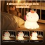 YISSVIC Veilleuse Bébé Enfant Rechargeable 7 Couleurs LED 3 Niveau Luminosité Veilleuse Licorne Filles Tactile Silicone Cadeau N