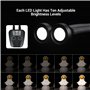 JJC Lampe à Bras Macro, Lampe LED pour Appareil Photo avec Batterie Rechargeable intégrée, CRI95+ 5600K 24000Lux 10 Niveaux de l