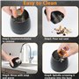 Cendrier Exterieur, Cendrier avec Couvercle Acier Inoxydable, Coupe-vent Anti Odeur Metal Ashtray Cendrier Fermé pour Jardin Bal
