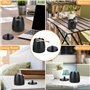 Cendrier Exterieur, Cendrier avec Couvercle Acier Inoxydable, Coupe-vent Anti Odeur Metal Ashtray Cendrier Fermé pour Jardin Bal