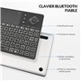 Rii Clavier sans Fil Bluetooth - 3 Canaux, Mini Clavier Portable Rétroéclairé Rechargeable Silencieux, Clavier AZERTY Français p
