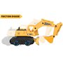 Gizmovine Pelleteuse Enfant, Tractopelle, 2 en 1 Camions à Friction Modèle avec Bulldozer, Pièces Solides et Flexibles, Engins d