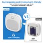 Veilleuse LED, Lot de 2 Veilleuse Detecteur de Mouvement Avec 3 Modes de Couleur (Chaud et Blanc et Mixte), Veilleuse Rechargeab