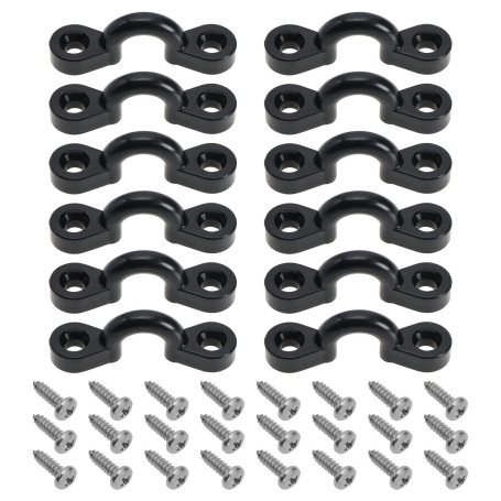 Be In Your Mind Lot de 12 boucles de pont de kayak en nylon avec 24 vis pour kayak canoë pièces de rechange
