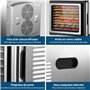 Déshydrateur Alimentaire en Acier Inoxydable, Température Contrôlée (35-75°C), Minuterie 48 Heures, 9 Plateaux en Acier Inoxydab