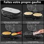 YASHE Machine À Gauffre Coeur, 10 Gaufres Classiques En Forme De Cœur Avec Revêtement Antiadhésif, 5 Réglages De Température Aju