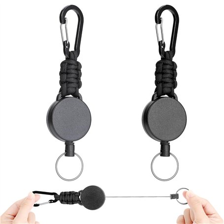 AiQInu 2 pièces Porte Clef Retractable