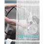 OTraki Doublure de Rideau de Douche Imperméable PEVA Transparent 3D Galet 180 x 200 cm Anti-Odeur avec 12 Crochets 3 Aimants pou