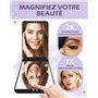 Enkifun Miroir de Poche 8 LED Miroir Illuminé Maquillage Miroir Portable Maquillage 1X & 2X Grossissant Double Face Ajustable Lu