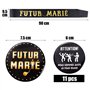 Décoration EVG 1Pc Écharpe 12Pcs Badges Futur Marié Équipe du Marié Accessoire Déguisement Cadeau pour Enterrement de Vie de Gar