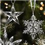 9Pcs Décoration Noël à Suspendre en Acrylique Flocon de Neige et Etoile Effet Cristal Suspension pour Sapin Fenêtre Chambre Inté