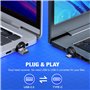 Elegamefy Finger Ring Presenter, 2 en 1 USB C Présentation Télécommande pour Mac Windows Linux PowerPoint Pointeur Rechargeable 