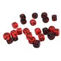 Lot de 48 Dés à 6 Faces, 15 Mm/0,6 Pouce en Plastique Noir et Rouge étanche Jeu de Dés de Jeu de Table Carré Dés avec 2 Sacs de 