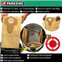 10 Sacs d'aspirateur Parkside - 20 L PNTS 1300 - Coloris Marron 906-05 - Pour aspirateur sec / humide
