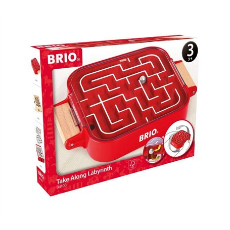 BRIO - 34100 - Mon Premier Labyrinthe - Jeu d'adresse - Jeu de voyage - 1 joueur - Développe la motricité fine et la coordinatio