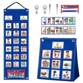 Qivine 2 in 1 Calendrier Visuel pour Enfants