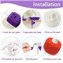 Enrouleur de pelote de fil violet pour fil, installation facile pour le rangement du fil + 2 boucles à tricoter réglables + 10 a