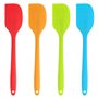 Joeji's Kicthen Spatule en Silicone Lot de 4 Ustensiles de Pâtisserie Colorés Orange Bleu Vert Rouge Antidérapant Anti-Rayures S