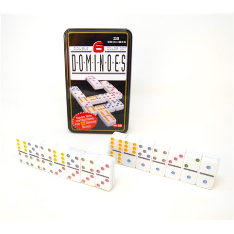 BETTER WITH FRIENDS Adultes Boîte de voyage portable avec 28 dominos 5 x 2