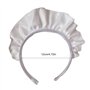 PHILSP Coiffe de soubrette large pour femme - Joli bandeau blanc de soubrette - Accessoire gothique fantaisie - Blanc