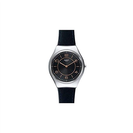 Swatch Femmes Analogique Quartz Montre avec Bracelet en Cuir SYXS110