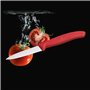 Victorinox 6.7631 Couteau d’Office avec Lame Pointue/Tranchant denté, Acier Inoxydable, Rouge, 30 x 5 x 5 cm