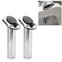 2 pcs Porte-Canne à pêche encastré antirouille Bateau Porte-Canne à pêche en Acier avec