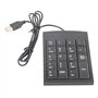 LenTLy Pavé Numérique, pavé Numérique pour Ordinateur Portable, Conception de Bouton Tactile, Mini Clavier USB Noir avec Câble p