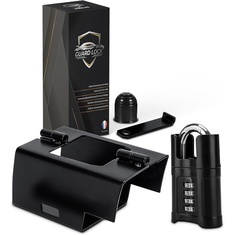 Antivol Caravane UNITRAILER - Antivol De Remorque Universel Trailer Pro-Box III - Verrou De Su00e9curitu00e9 Pour Attelage - Protection Boule Pour Remorque Et Antivol Remorque
