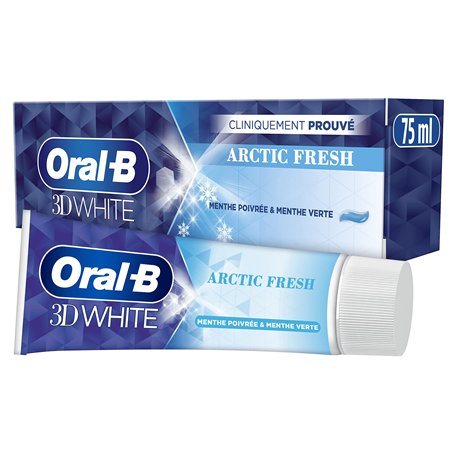 Oral-B 3D White Arctic Fresh Dentifrice Éliminant Des Taches Pour Des Dents Plus Blanches Dès Le Premier Brossage