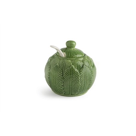 Excelsa Foliage Sucrier avec cuillère en céramique
