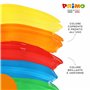 PRIMO - Kit Palette Peinture Enfant +3 Ans avec Peinture Gouache 25 ml, 12 Couleurs Tempera Couvrantes pour Peinture Textile, Aq