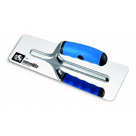 AUSONIA - TALOCHE POUR STUC AVEC FINITION TRÈS POLIE ET LAME EN ACIER INOX TRAPÉZOÏDALE À BORDS ARRONDIS 24X11