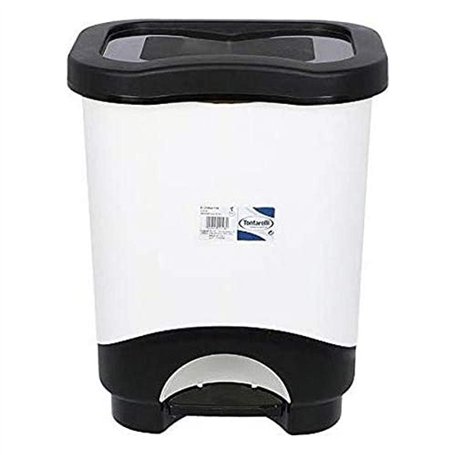 TONTARELLI Seau Poubelle à pédale 8L Idea Noir/crème