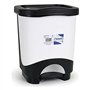 TONTARELLI Seau Poubelle à pédale 8L Idea Noir/crème