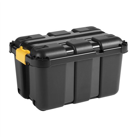 Tontarelli Boîte de rangement à roulettes 50 l avec couvercle empilable