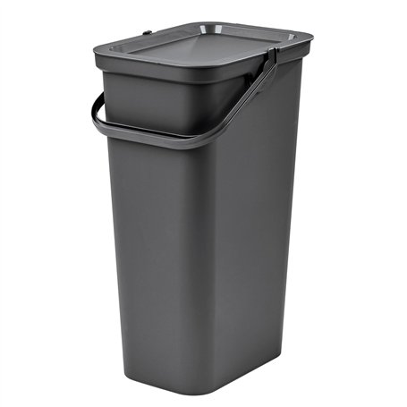 Tontarelli - Poubelle MODA avec poignée 40L graphite