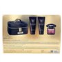 Versace Crystal Noir by Versace for Women - 4 Pc Gift Set 3oz EDP Spray, 3.4oz Body Lotion, 3.4oz Shower Gel, Beauty Case