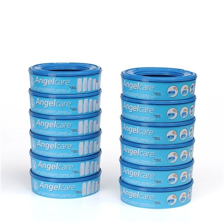 Angelcare Lot de 12 cassettes de recharge pour poubelle à couches