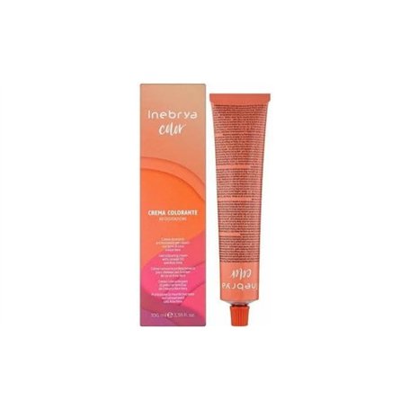 Crème de couleur permanente pour cheveux avec graines de lin et aloe vera 100 ml INEBRYA (- 1 noir)