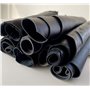 IPEA 1 kg Chutes de Cuir - Découpes de Vraie Peau Noire en Tailles Aléatoires - Pièces de Formes Variées - Restes de Production