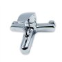 Robinet mitigeur chromé pour baignoire, robinet mural en acier inoxydable