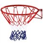 BAKAJI Panier Panier de Basket-Ball réglementaire Mural Panneau Anneau en métal avec Filet en Nylon diamètre 45 cm extérieur Jar