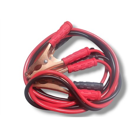 Terryshop74 Câbles de démarrage batterie 2 mètres 250 ampères pour petites voitures bateaux et motos terminaux en cuivre recouve