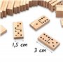 Petit ensemble Domino en bois de voyage - 28 pièces avec boîte élégante - Jeu de table classique pour adultes et enfants - Fun p