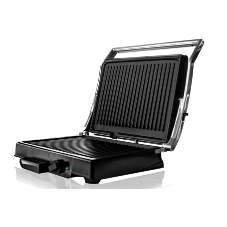 BEHOME Poêle à griller électrique avec double plaque en fonte antiadhésive 1800 W | Barbecue électrique température réglable et