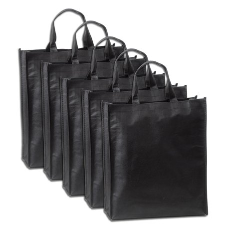 IPEA Sacs de Course Shopper en TNT - 5 pièces - Tote Bag - Dimensions 42 x 37 cm - Sac en Tissu non Tissé réutilisable pour le s